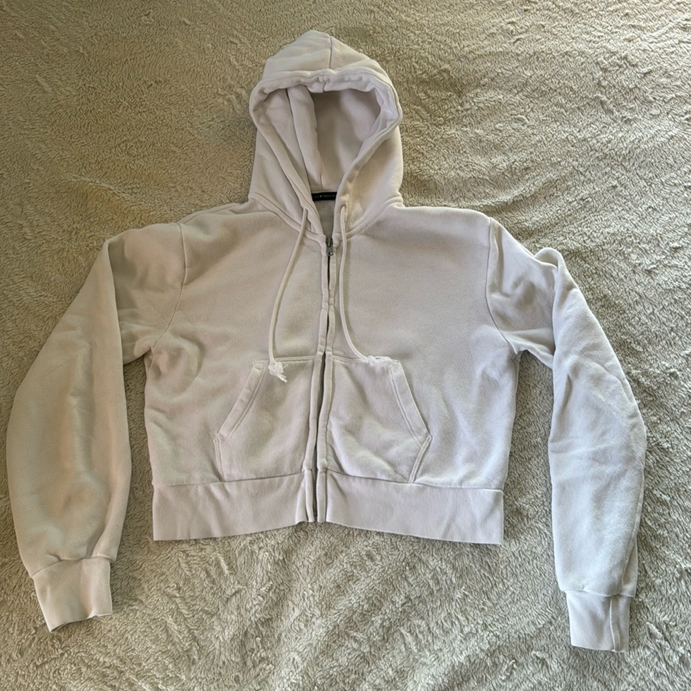 Brandy Melville Cropped Zip Up